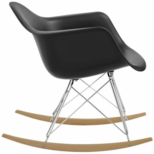 Ergode Rocker Plastic Lounge Chair - Black Perspective: back