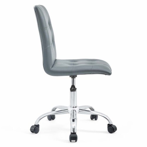 Ergode Prim Armless Mid Back Office Chair - Gray Perspective: back