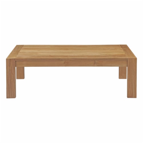 Ergode Upland Outdoor Patio Wood Coffee Table - Natural Perspective: back
