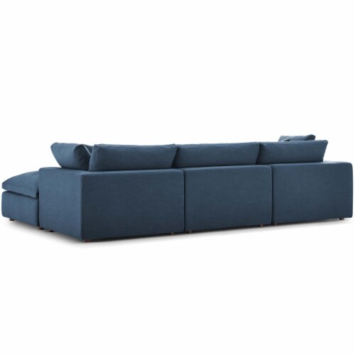 Commix down filled overstuffed 4 piece sectional sofa set azure discount
