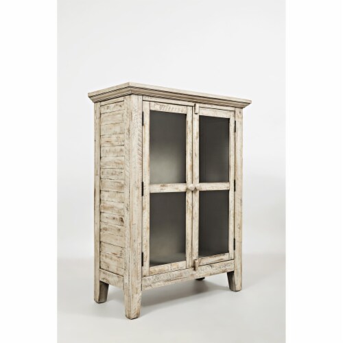 Jofran Rustic Shores, Accent Cabinet, 32 W X 15 D X 42 H, Vintage Grey Finish (Set Of 2) Perspective: back
