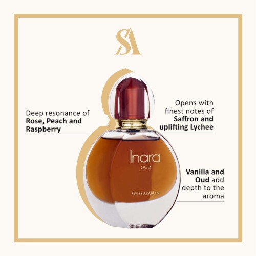 Swiss Arabian Inara Oud Eau De Parfum Spray By Swiss Arabian - 1.86 oz Swiss Arabian Inara Oud Eau De Parfum Spray By Swiss Arabian - 1.86 oz