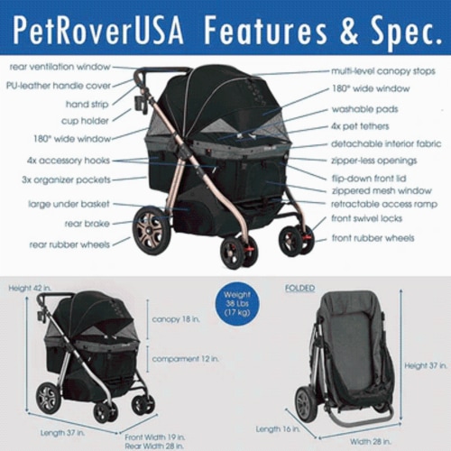 Pet rover deals stroller reviews