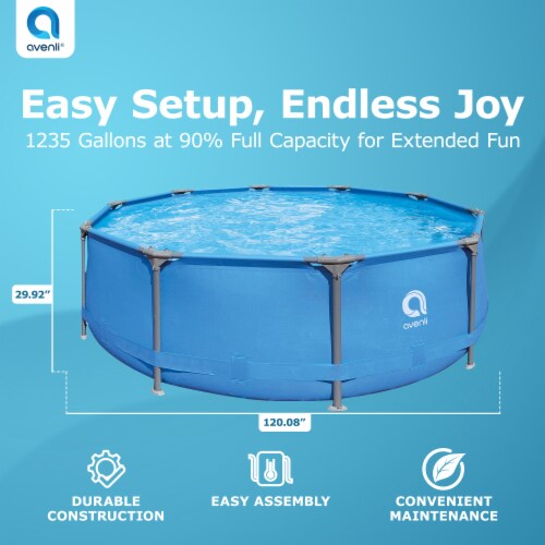 JLeisure Avenli 10 x 30 Steel Frame Above Ground Outdoor Swimming
