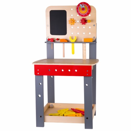 Classic Toys Carpenter Workbench with Tools Perspective: back