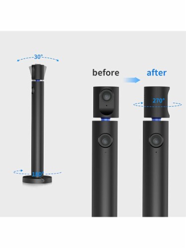 CZUR Halo Streaming No-Mount 1080P Dual Webcam with Microphone Perspective: back
