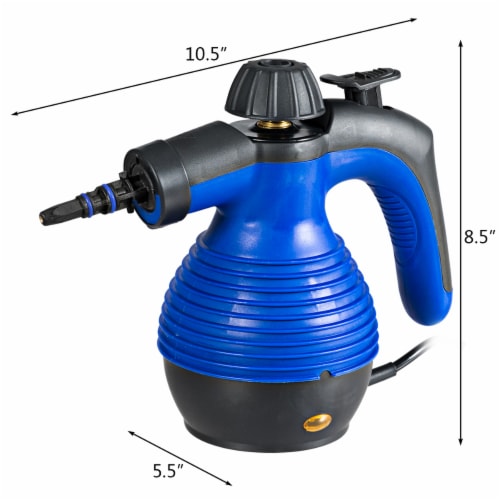 Costway Multifunction Portable Steamer Household Steam Cleaner 1050W W/Attachments Blue Perspective: back