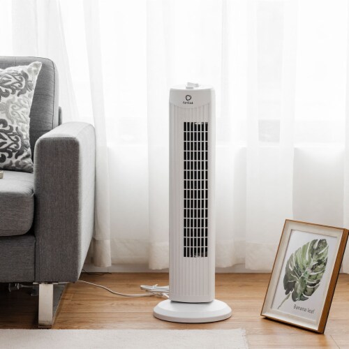 Fantask 35W 28''Oscillating Tower Fan 3 Wind Speed Quiet Bladeless Cooling Room Perspective: back