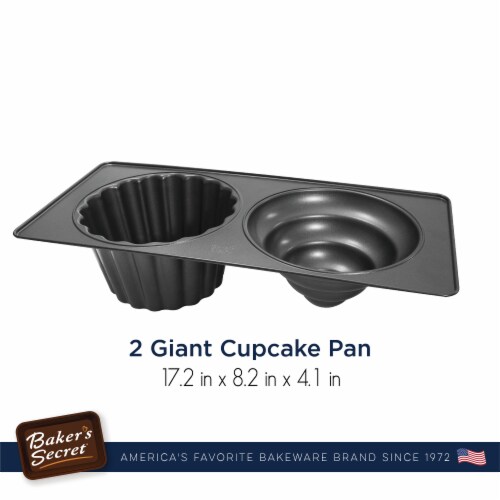 2cup Giant Cupcake Pan Carbon Steel Pan for Giant Cupcake Easy Release Dishwasher Safe, 1pc