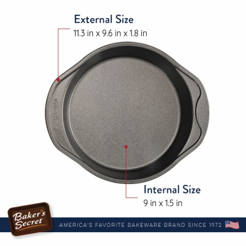 Nonstick Round Cake Pan 9 , Carbon Steel Pan with Premium Food-Grade Coating Perspective: back