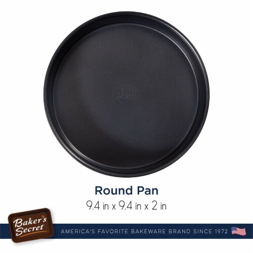 Nonstick Round Cake Pan 9 , Thick Carbon Steel Cake Pan with 2 Layers Food-Grade Coating Perspective: back