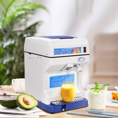 Costway Electric Ice Shaver Machine Tabletop Shaved Ice Crusher Ice Snow Cone Maker Perspective: back