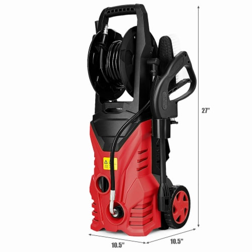 2030PSI Electric Pressure Washer Cleaner 1.7 GPM 1800W with Hose Reel Red,  1 unit - Jay C Food Stores