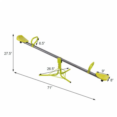 Gymax Kids Seesaw Teeter Totter Outdoor Play Set 360 Degree Rotation Toy Children Perspective: back