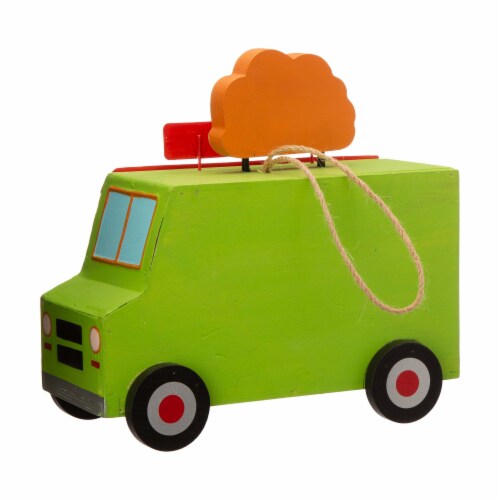 Glitzhome Wooden Mexico Taco Truck Decorative Birdhouse Perspective: back