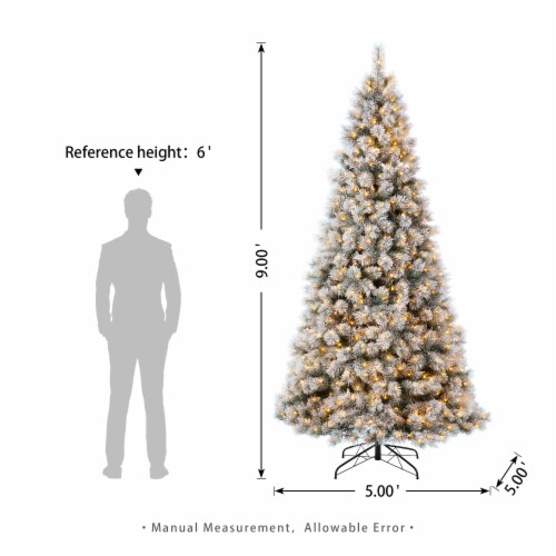 9 foot flocked tree discount