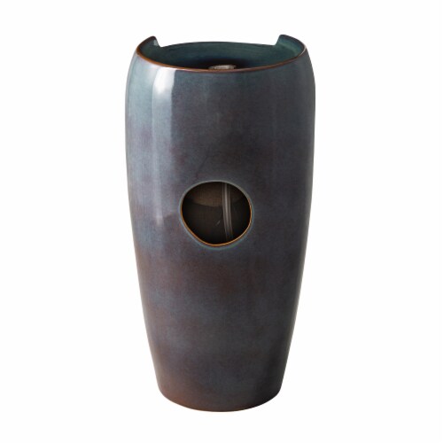 Glitzhome Ceramic Pot Fountain - Turquoise Perspective: back