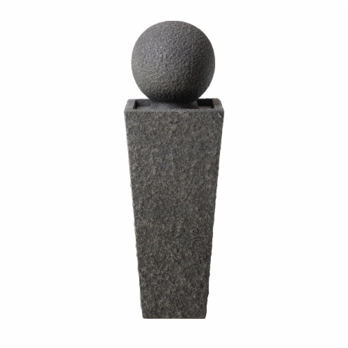 Glitzhome Polyresin Outdoor Fountain Perspective: back