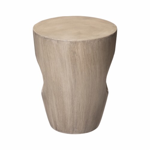 Glitzhome Multi-Functional Faux Concrete Garden Stool and Plant Stand Perspective: back