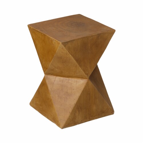 Glitzhome Multi-Functional Faux Wood Garden Stool Plant Stand Perspective: back