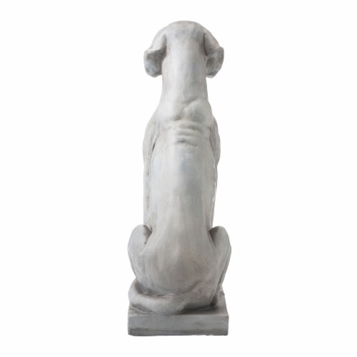 wooden labrador statue