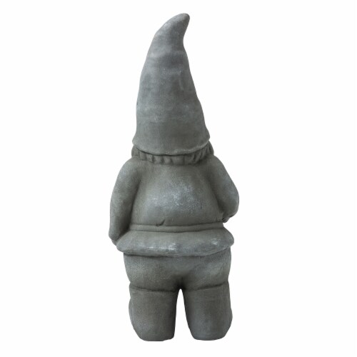 Glitzhome Standing Gnome Garden Statue Perspective: back