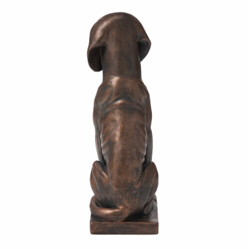 Glitzhome Sitting Dog Decorative Garden Statue Perspective: back