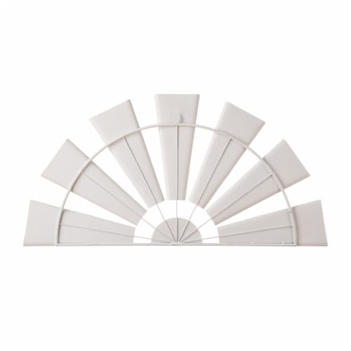 Glitzhome Patriotic Welcome Metal Spinner Wall Sign Perspective: back