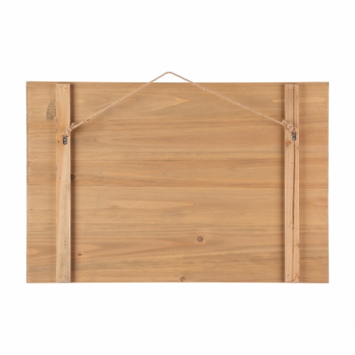 Glitzhome God Bless America Wooden Porch Sign Wall Decor Perspective: back