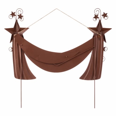 Glitzhome Patriotic Welcome Metal Yard Stake/Wall Sign Perspective: back