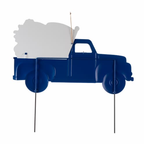 Glitzhome Americana Metal Truck Yard Stake/Wall Sign Perspective: back