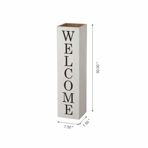 Glitzhome Double Sided Wooden Boxed "WELCOME HOME" Porch Sign Perspective: back