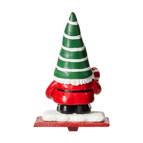 Glitzhome Gnomes Resin Stocking Holder - 3 Piece Perspective: back