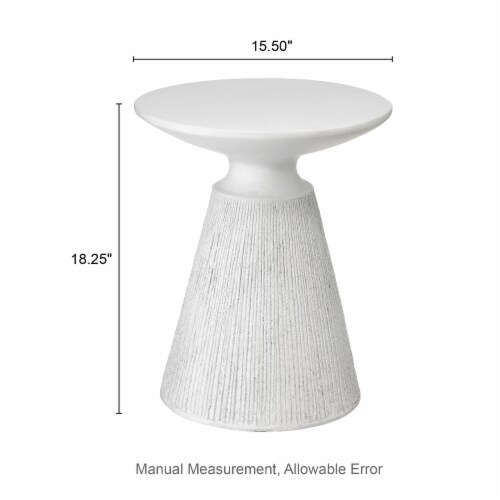 Glitzhome 18.25 Inch Pedestal Garden Stool or Planter Stand or Accent Table Perspective: back