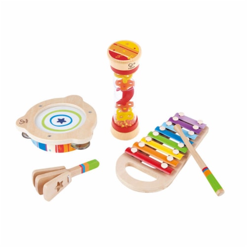 Hape 5 Piece Toddler Instrumental Beat Box Musical Set Wooden Music Toy Set 1 Piece Food 4 Less