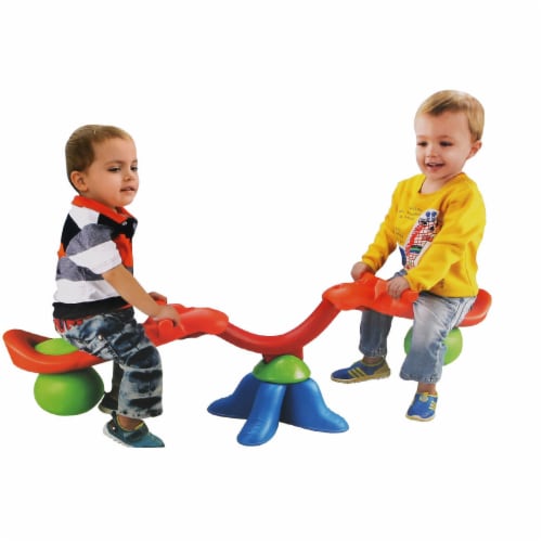 Kids Seesaw 360 Degree Spinning Teeter Totter Bouncer Activity Sporting Play Perspective: back