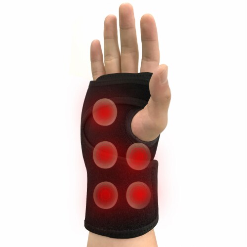 UTK Jade Infrared Wrist Support Heat Pad Brace Wrap for Pain Relief, Right Hand Perspective: back