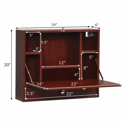 Wall mounted folding laptop desk hideaway storage with drawer deals