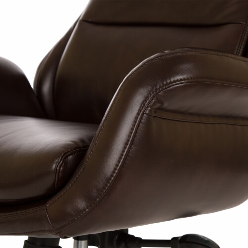 Glitzhome Mid Century Modern Bonded Leather Gaslift Adjustable