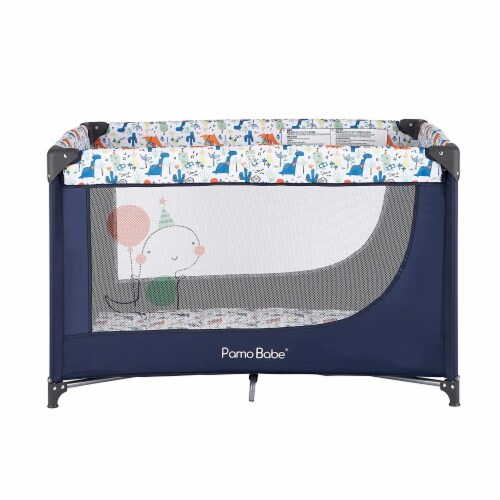 Pamo Babe Portable Enclosed Baby Playpen Crib with Mattress and