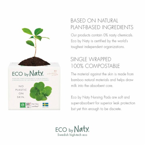 Eco by Naty Compostable Nursing Pads 360 Count Perspective: back