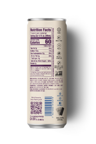 OCA Berry Acai Plant-Based Energy Drink Perspective: back