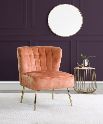 Orange wingback sales accent chair