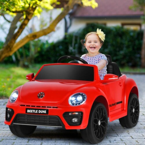 Hivvago Volkswagen Beetle Kids Electric Ride On Car with Remote Control Red 1 Smith s Food and Drug