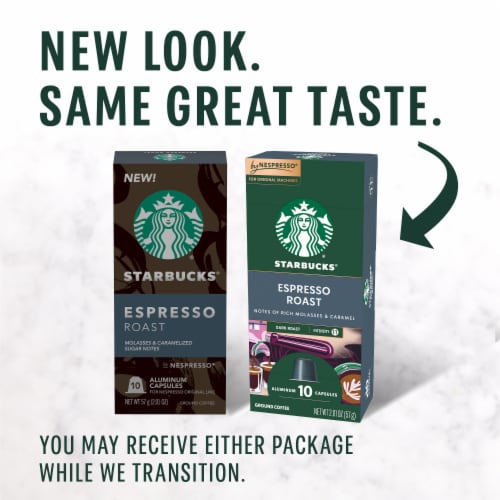 Starbucks by Nespresso Coffee Pods for Nespresso Original Line Machines Espresso Dark Roast Perspective: back