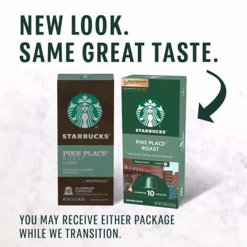 Starbucks Coffee Capsules for Nespresso Original Machines Pike Place Medium Roast Perspective: back