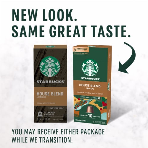 Starbucks House Blend Medium Roast Coffee Capsules for Nespresso Original Machines Perspective: back
