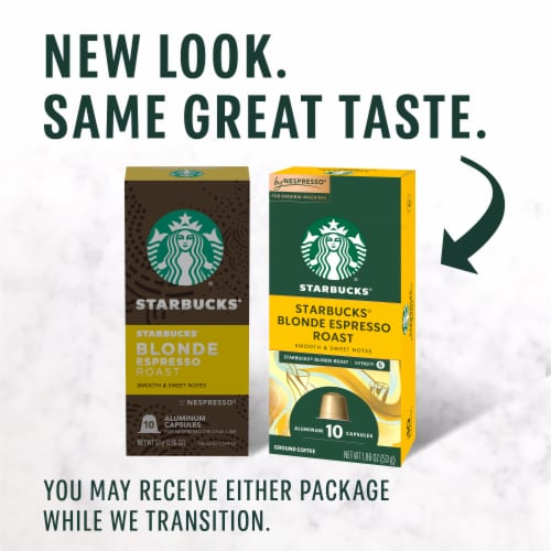 Starbucks by Nespresso Coffee Pods for Nespresso Original Line Machines Espresso Blonde Roast Perspective: back