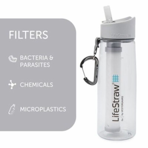 LifeStraw Go Water Bottle - Clear Perspective: back