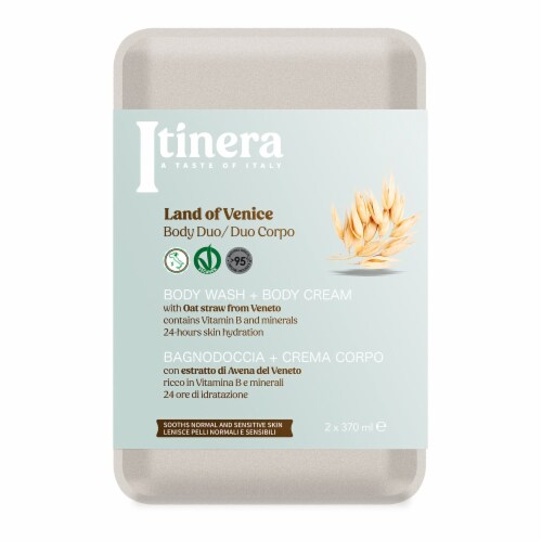 Itinera Land Of Venice Gift Box with Italian Soothing Body Wash and Ultra Comfort Body Cream Perspective: back